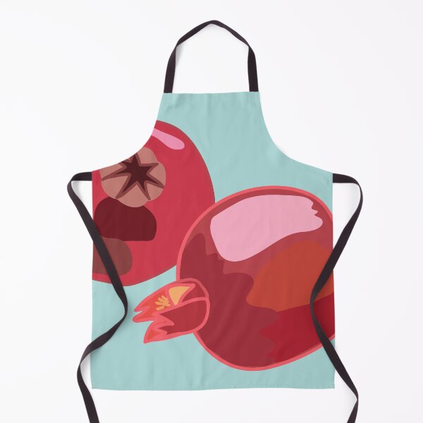 Item preview, Pink pomegranates on blue statement art designed and sold by orangerinka.
