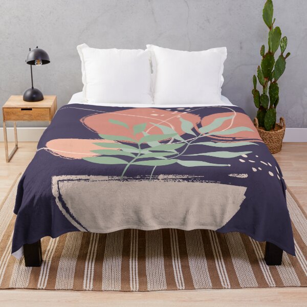 Item preview, Abstract shapes dots lines and plants digital design illustration 69 designed and sold by MyBlackDreams.
