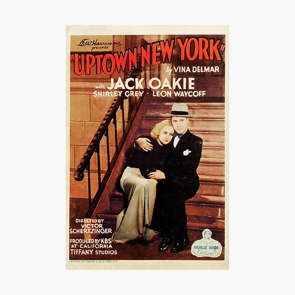 Item preview, Uptown New York (1932) film poster designed and sold by palmbluestudio.