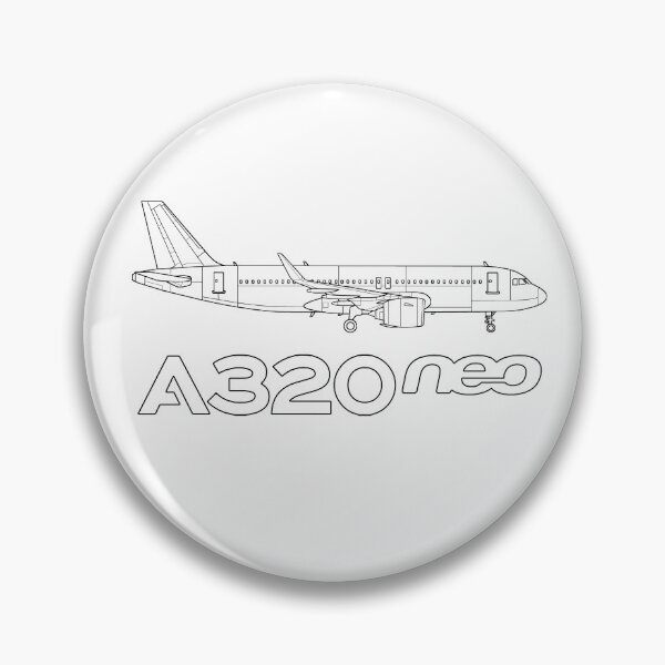 Item preview, Airbus A320neo Black Outline designed and sold by Avi8orGear.