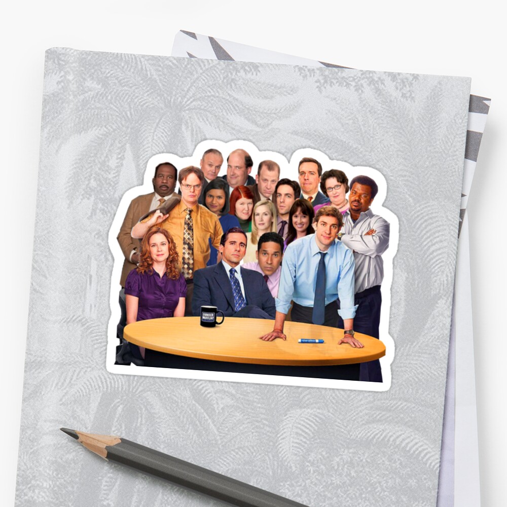 the office cast sticker stickers by decentart redbubble