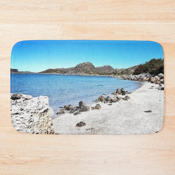 Item preview, Blue ocean, sandy white rocky beach of Norway designed and sold by Digibee.
