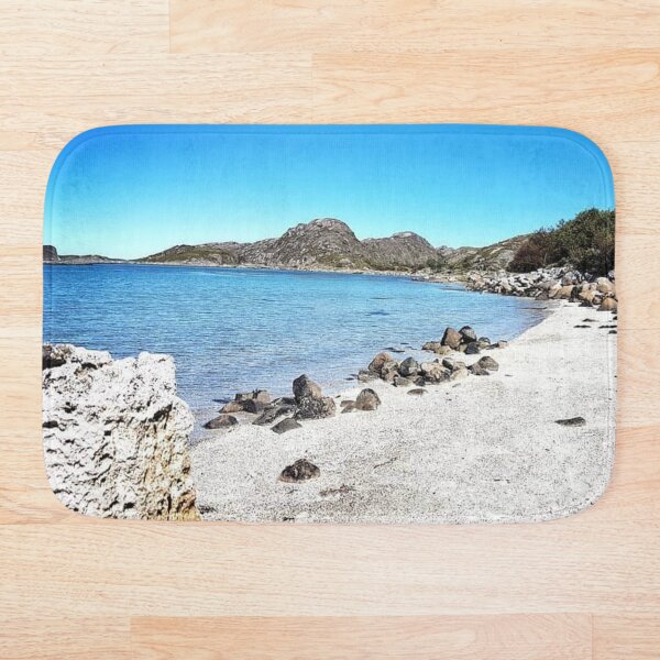 Item preview, Blue ocean, sandy white rocky beach of Norway designed and sold by Digibee.