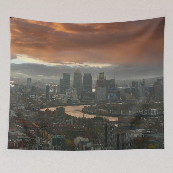 Item preview, Canary Wharf at sunset designed and sold by David Milnes.