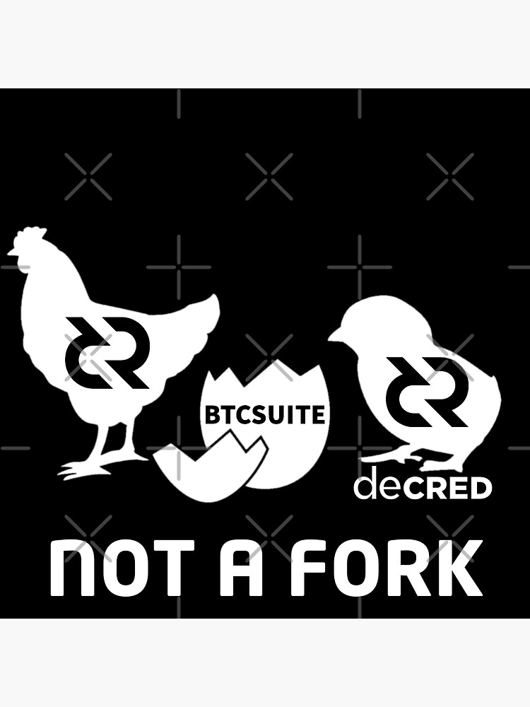 (sticker) Not a fork © v3 (Design timestamped by https://timestamp.decred.org/) by OfficialCryptos