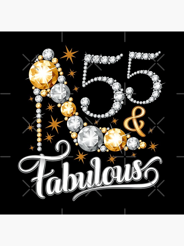 Carte D'anniversaire 55 Ans Pour Elle Ou Lui. Grande Carte De Vœux