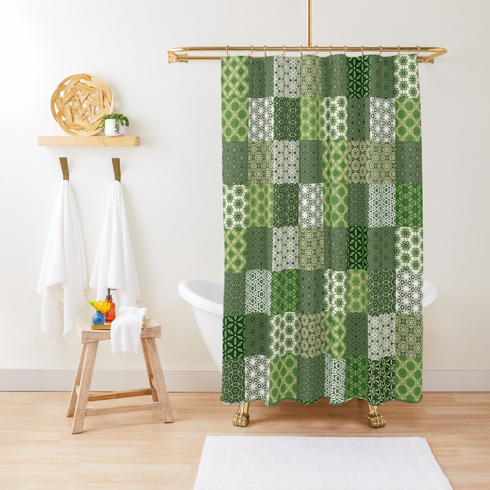 " Patchwork Pattern 5" Shower Curtain for Sale by Antava Redbubble