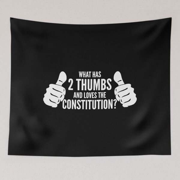Item preview, What has 2 thumbs and loves the Constitution? designed and sold by Gold Wings Tees.