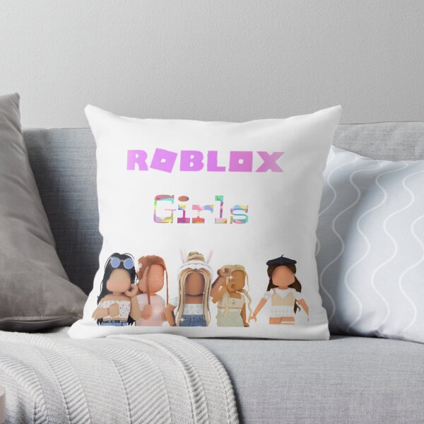 Roblox girls Throw Pillow