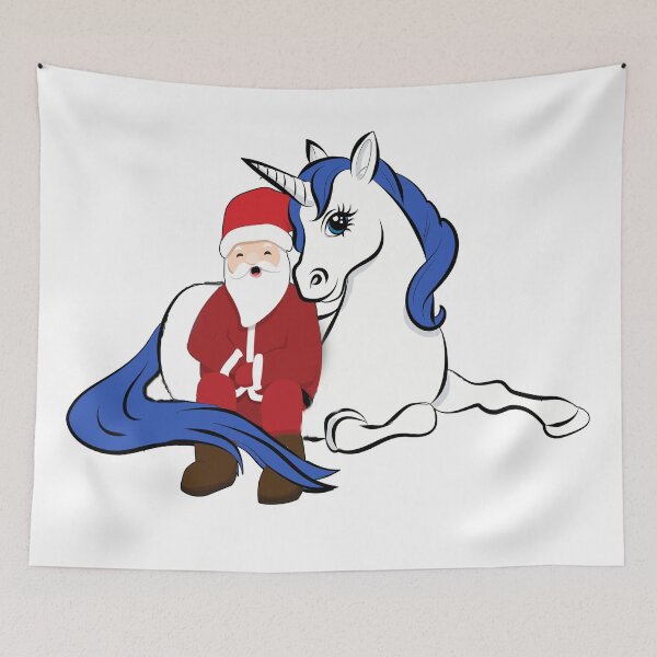 Item preview, Santa Claus And Unicorn designed and sold by thersant.