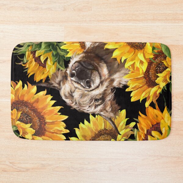 Item preview, Highland Cow in Sunflower Garden designed and sold by bignosework.