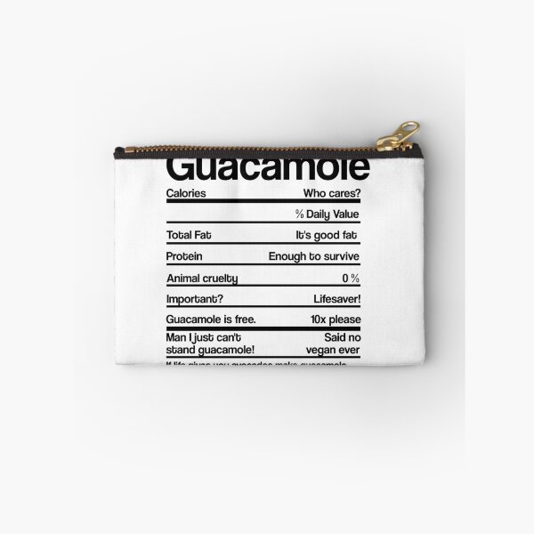 Artikelvorschau, GUACAMOLE NÄHRWERTE entworfen und verkauft von noahs-shop.