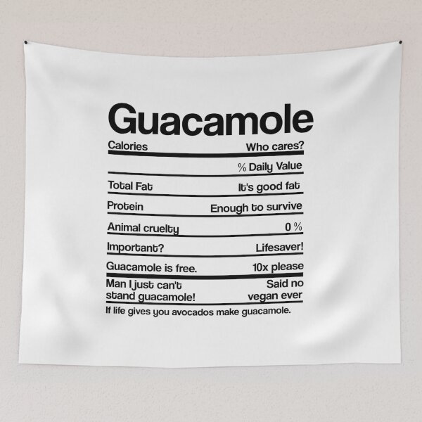 Item preview, VALORES NUTRICIONALES DE GUACAMOLE designed and sold by noahs-shop.