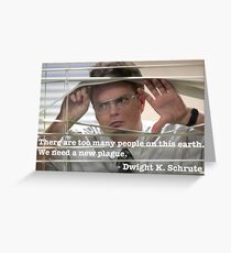 Tarjeta de felicitación Cita de Dwight Schrute
