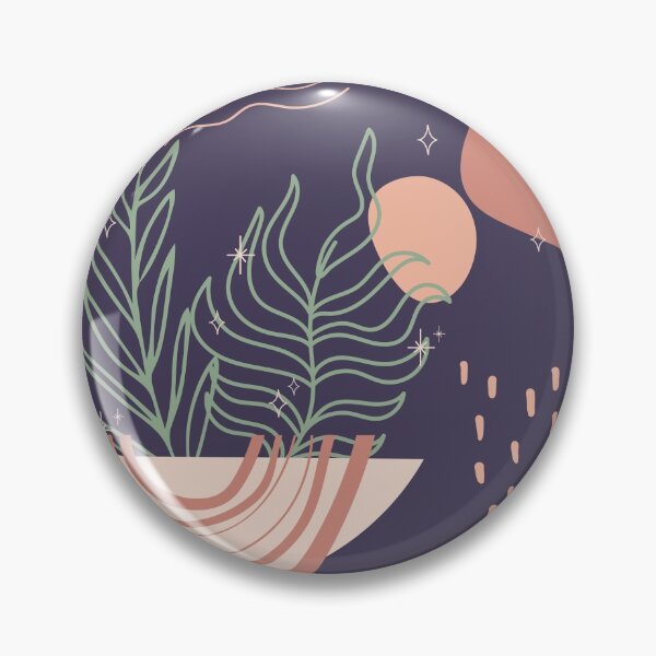 Item preview, Abstract shapes stars lines and plants digital design illustration 72 designed and sold by MyBlackDreams.