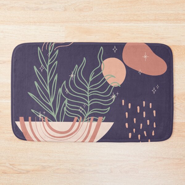 Item preview, Abstract shapes stars lines and plants digital design illustration 72 designed and sold by MyBlackDreams.