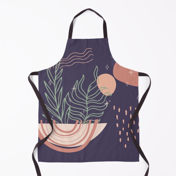 Item preview, Abstract shapes stars lines and plants digital design illustration 72 designed and sold by MyBlackDreams.