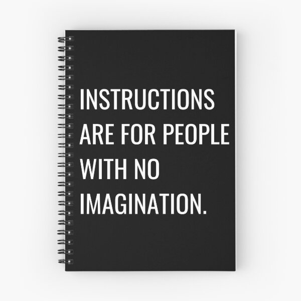 Item preview, Instructions are for people with no imagination! Text only design. White text. Capitals designed and sold by JellyBeenzz.