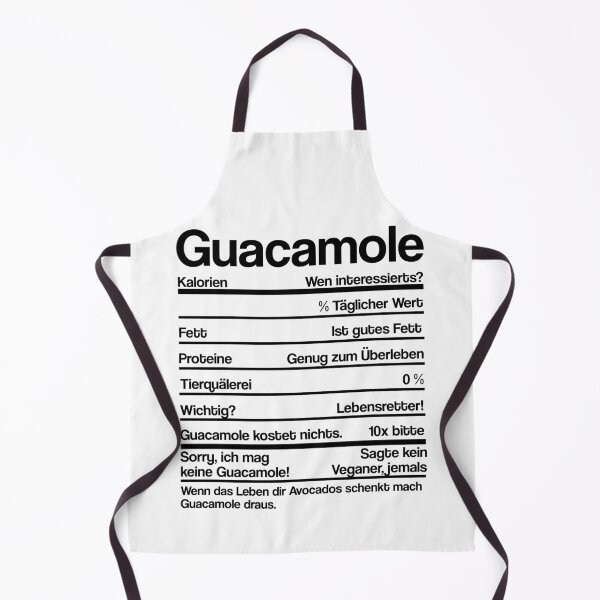 Artikelvorschau, GUACAMOLE NÄHRWERTE entworfen und verkauft von noahs-shop.