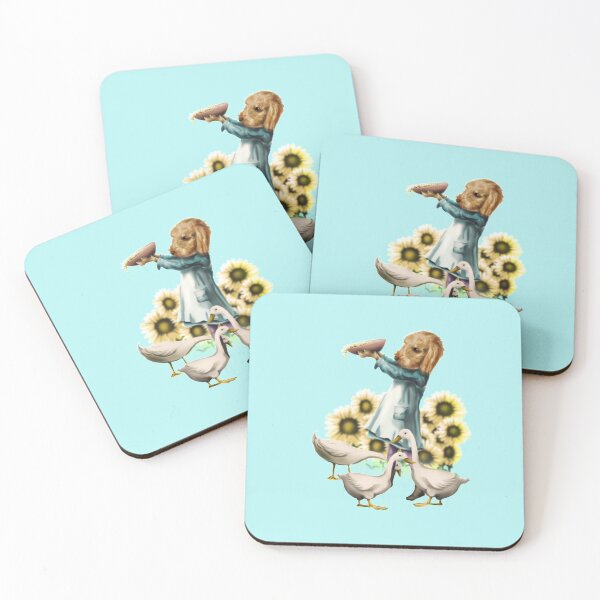 Item preview, Farm Dog Feeding Ducks designed and sold by iduzarts.