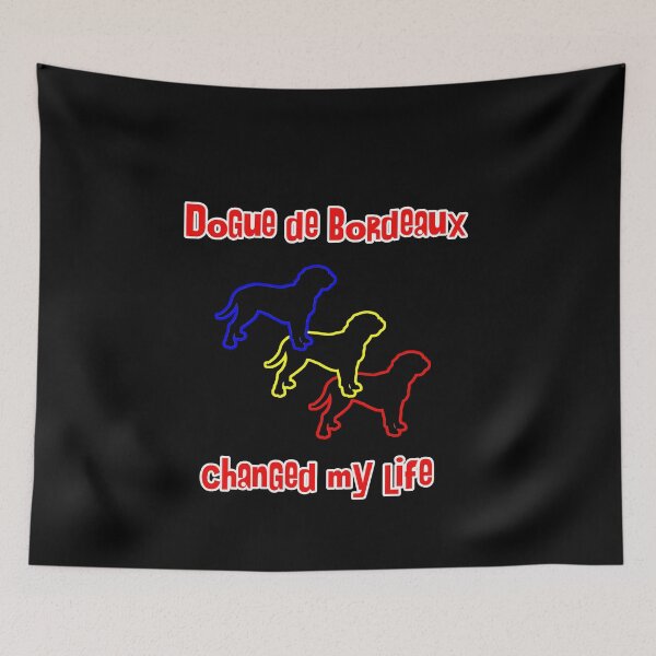 Aperçu de l'œuvre Dogue de Bordeaux a changé ma vie - Dog Art Dogs Silhouette - animal de compagnie créée et vendue par Coolstuff4you71.