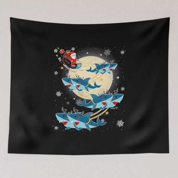 Item preview, Shark and Santa Merry Christmas, Sharkmas, Merry Sharkmas designed and sold by Nrlifecreations.