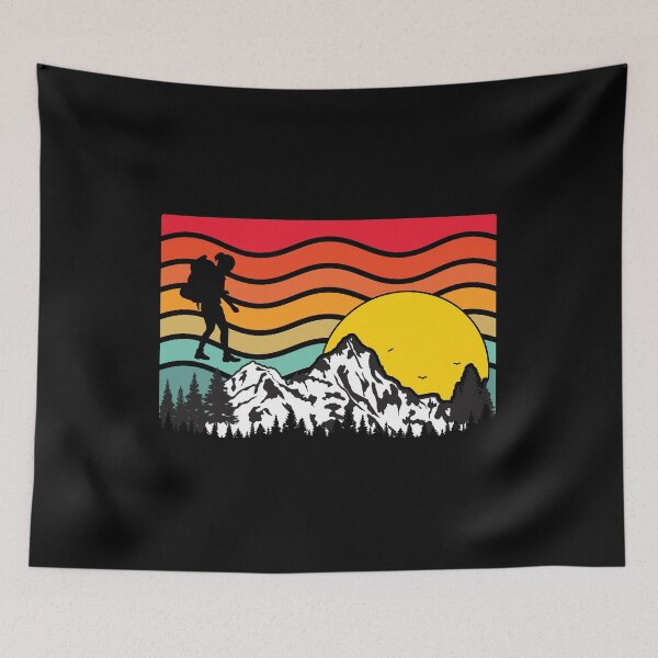 Item preview, Mountain Waves - Mujer Backpacker Hiker designed and sold by HeatherPore.