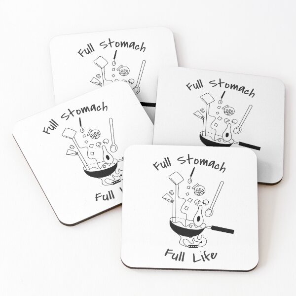 Item preview, Food lover Retro Design Full Stomach and a Full Life designed and sold by Marguerite Faure.