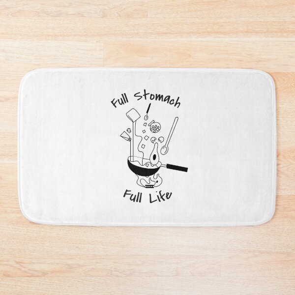Item preview, Food lover Retro Design Full Stomach and a Full Life designed and sold by Marguerite Faure.