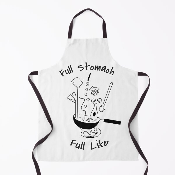 Item preview, Food lover Retro Design Full Stomach and a Full Life designed and sold by Marguerite Faure.