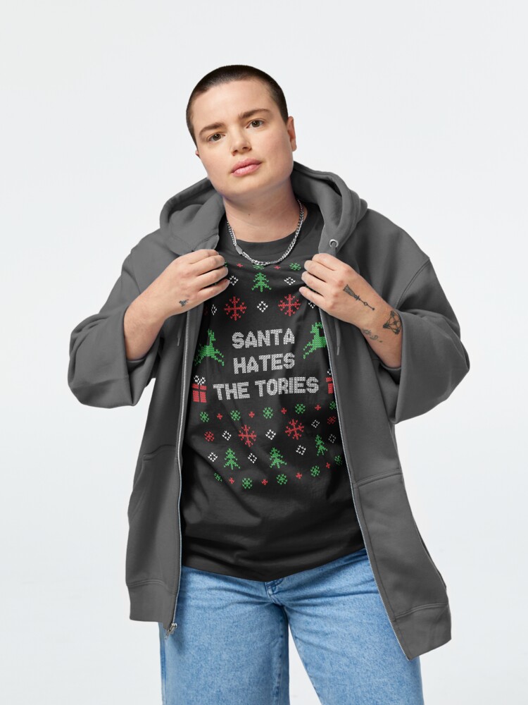 Discover Santa Hates The Tories Funny Anti Tory Christmas  T-Shirt