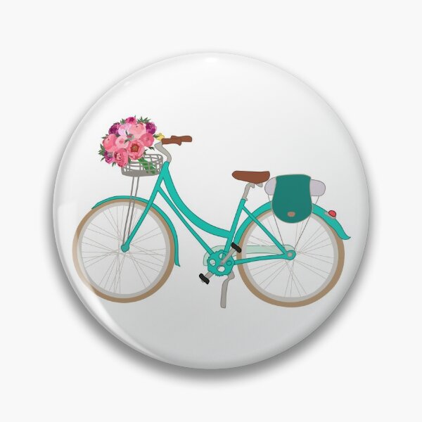 Item preview, Bicycle with flowers in the basket designed and sold by orangerinka.