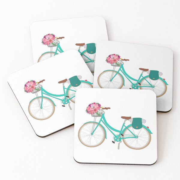 Item preview, Bicycle with flowers in the basket designed and sold by orangerinka.