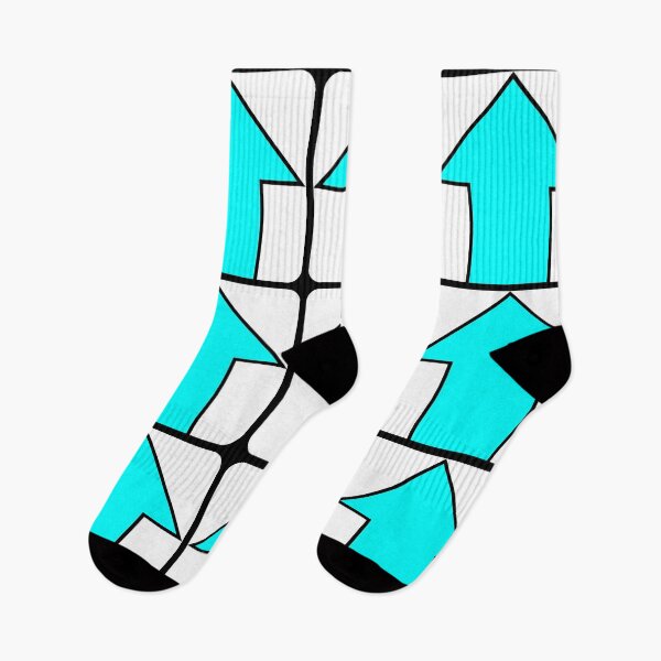 Item preview, Aqua Up Arrow on White on Black designed and sold by Greenwood2112.