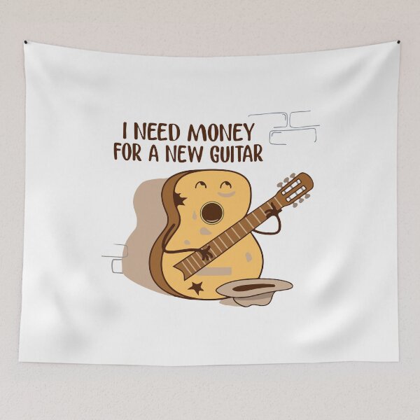Item preview, I Need Money For A New Guitar designed and sold by designbychow.