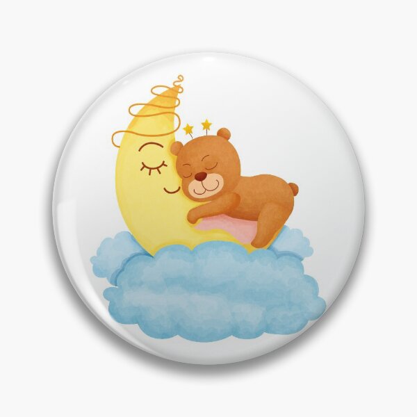 Item preview, Cute Baby Bear Sleeping on the Moon designed and sold by MisPuHoney.