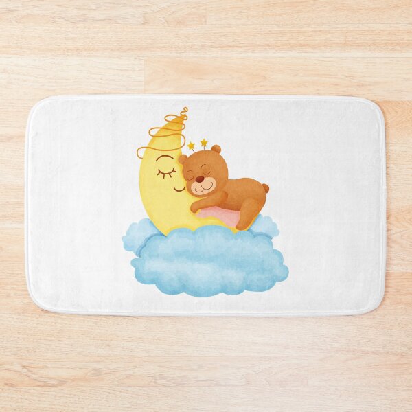 Item preview, Cute Baby Bear Sleeping on the Moon designed and sold by MisPuHoney.