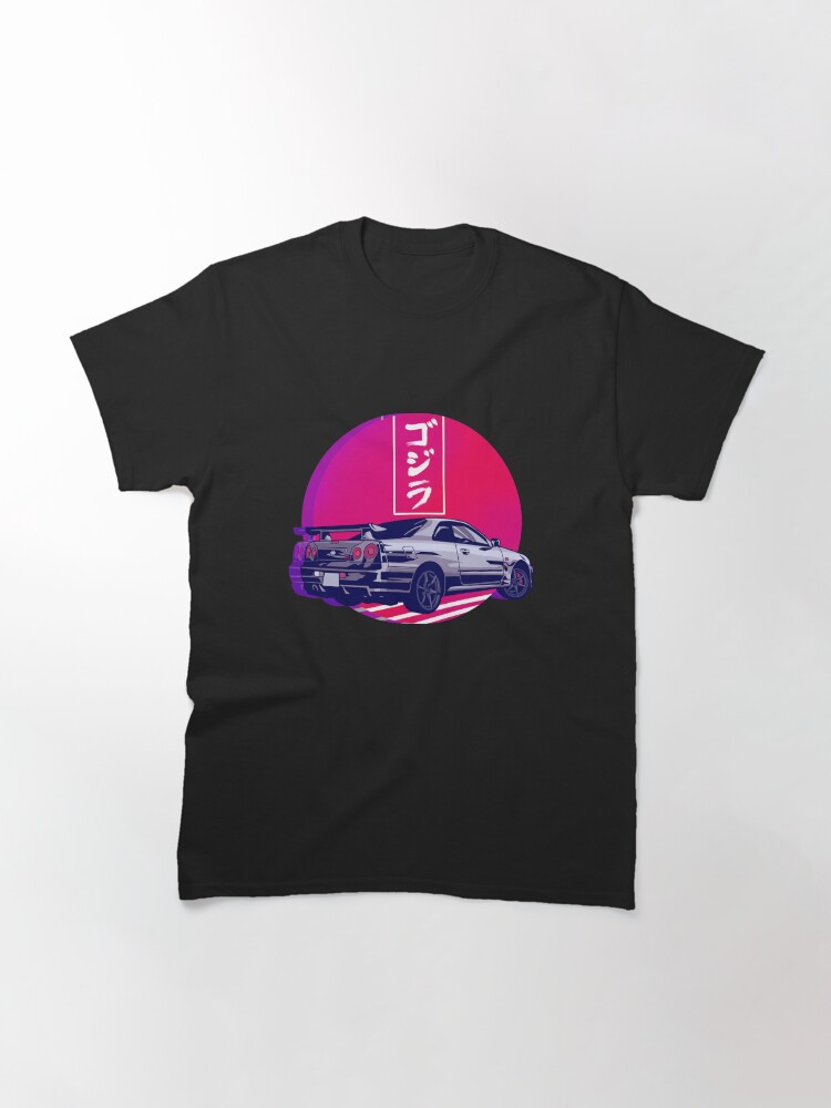 Alternate view of GTR R34 Gojira Sunset Classic T-Shirt