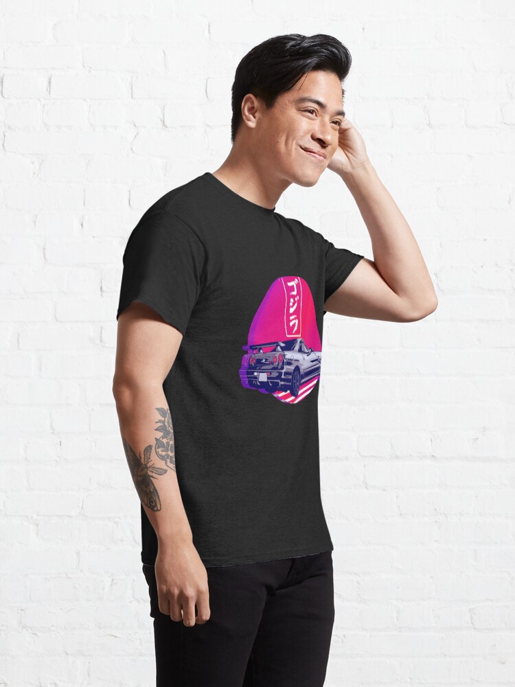 Alternate view of GTR R34 Gojira Sunset Classic T-Shirt