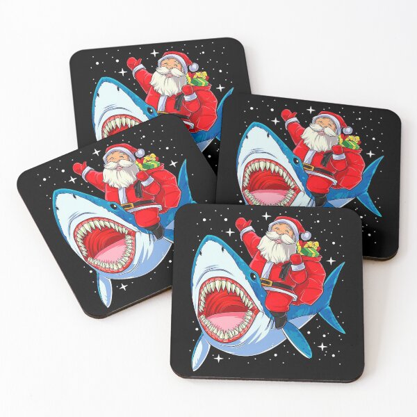 Item preview, santa riding shark-Christmas Gifts Galaxy Space Tees designed and sold by env1nada.