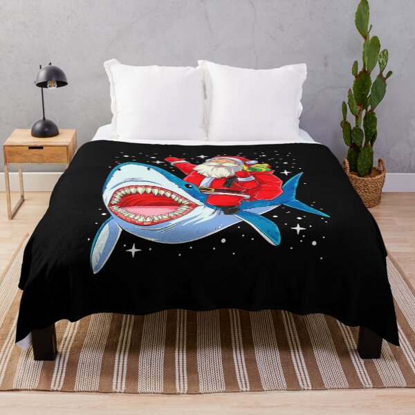 Item preview, santa riding shark-Christmas Gifts Galaxy Space Tees designed and sold by env1nada.