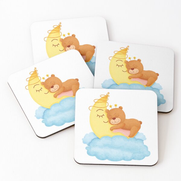 Item preview, Cute Baby Bear Sleeping on the Moon designed and sold by MisPuHoney.