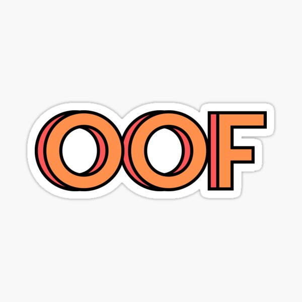 blue oof Sticker for Sale by mickleo