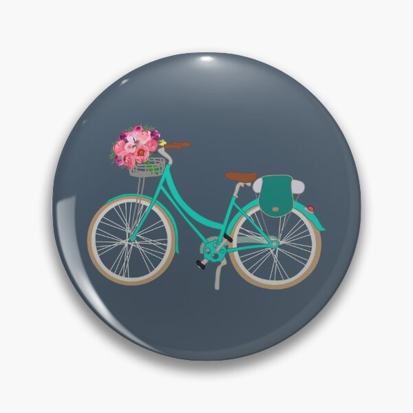 Item preview, Bicycle with flowers in the basket on dark background designed and sold by orangerinka.