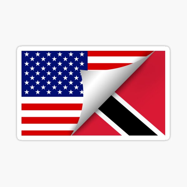 NEW TRINIDAD PRISMATIC  REFLECTIVE FLAG STICKER DECAL FREE SHIPPING 