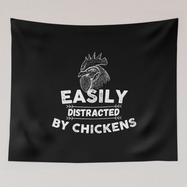 Item preview, Easily Distracted by Chickens Vintage designed and sold by The Little Wood Cottage.