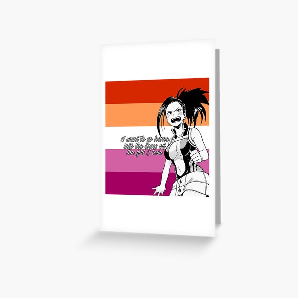 My Hero Academia Momo Yaoyorozu Lesbian Pride Flag Greeting Card For Sale By Queerwriter 