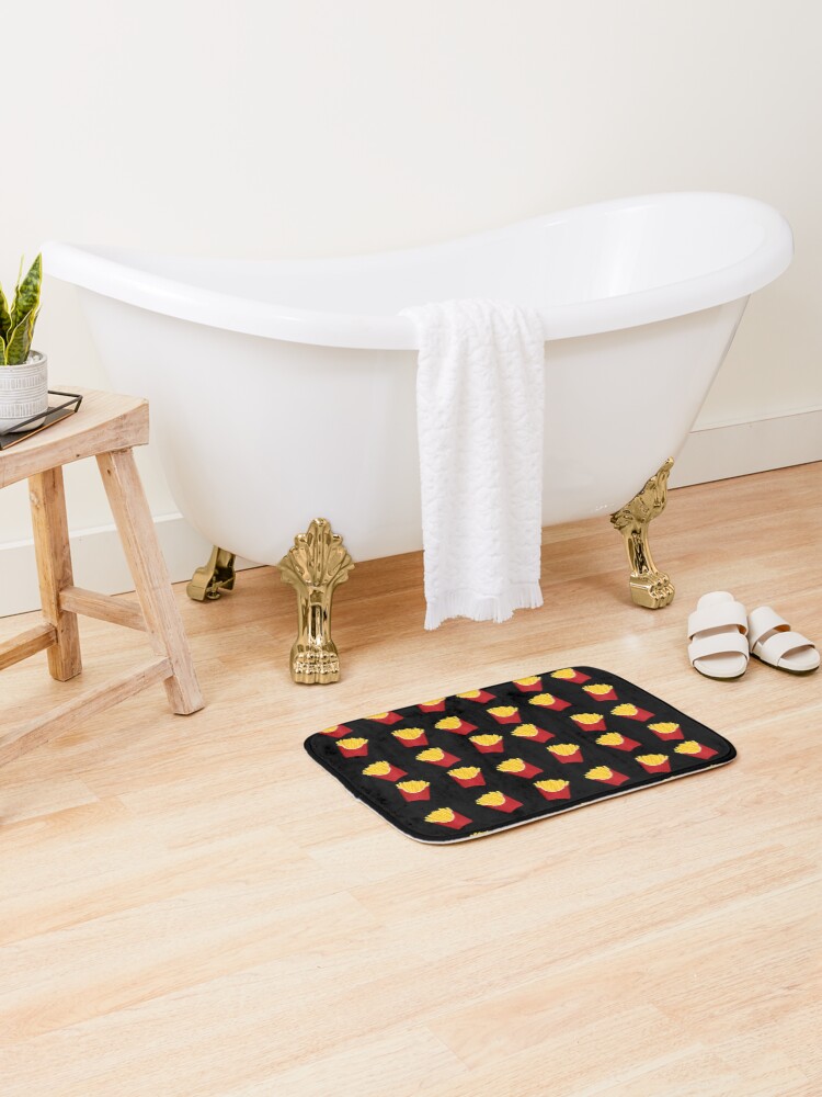 Thumbnail 2 of 6, Bath Mat, French Fries Pattern designed and sold by Adel-Q.