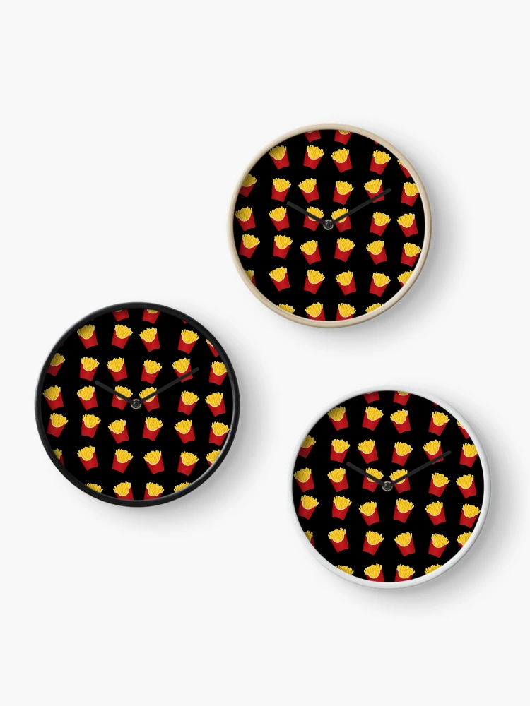 Thumbnail 3 of 4, Clock, French Fries Pattern designed and sold by Adel Qasem.