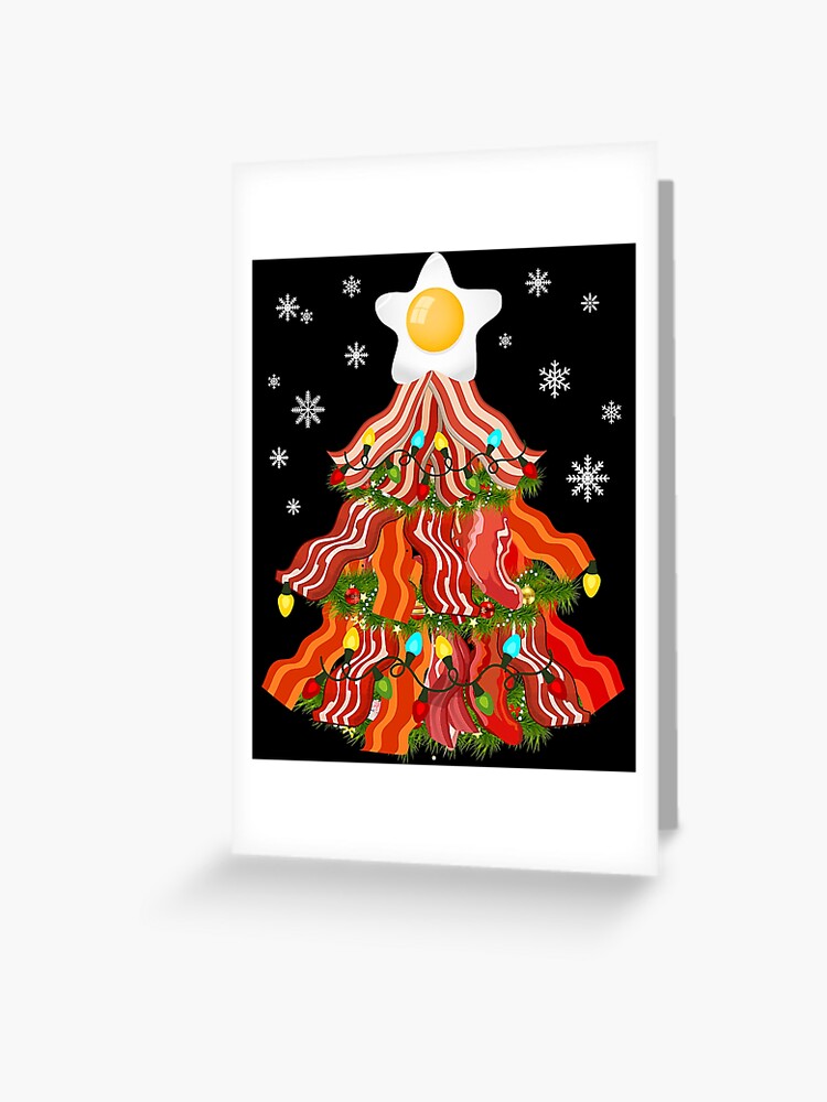 Bacon Christmas Card for Boyfriend Christmas Gifts Greeting Cards Christmas  Tree Christmas Gift Printable Card Downloadable 